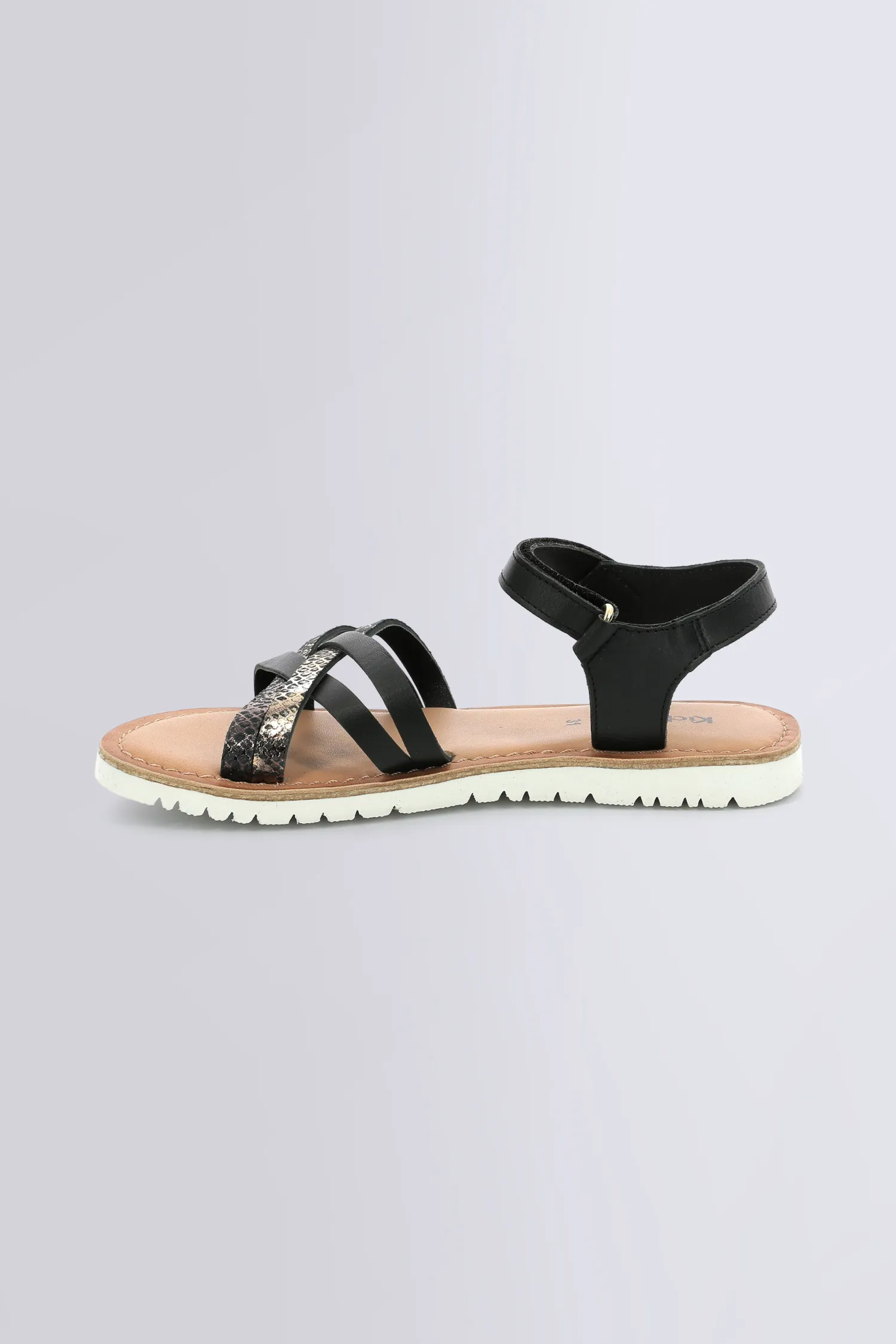 Betternew - sandales noires reptile pour fille - Kickers © Site Officiel