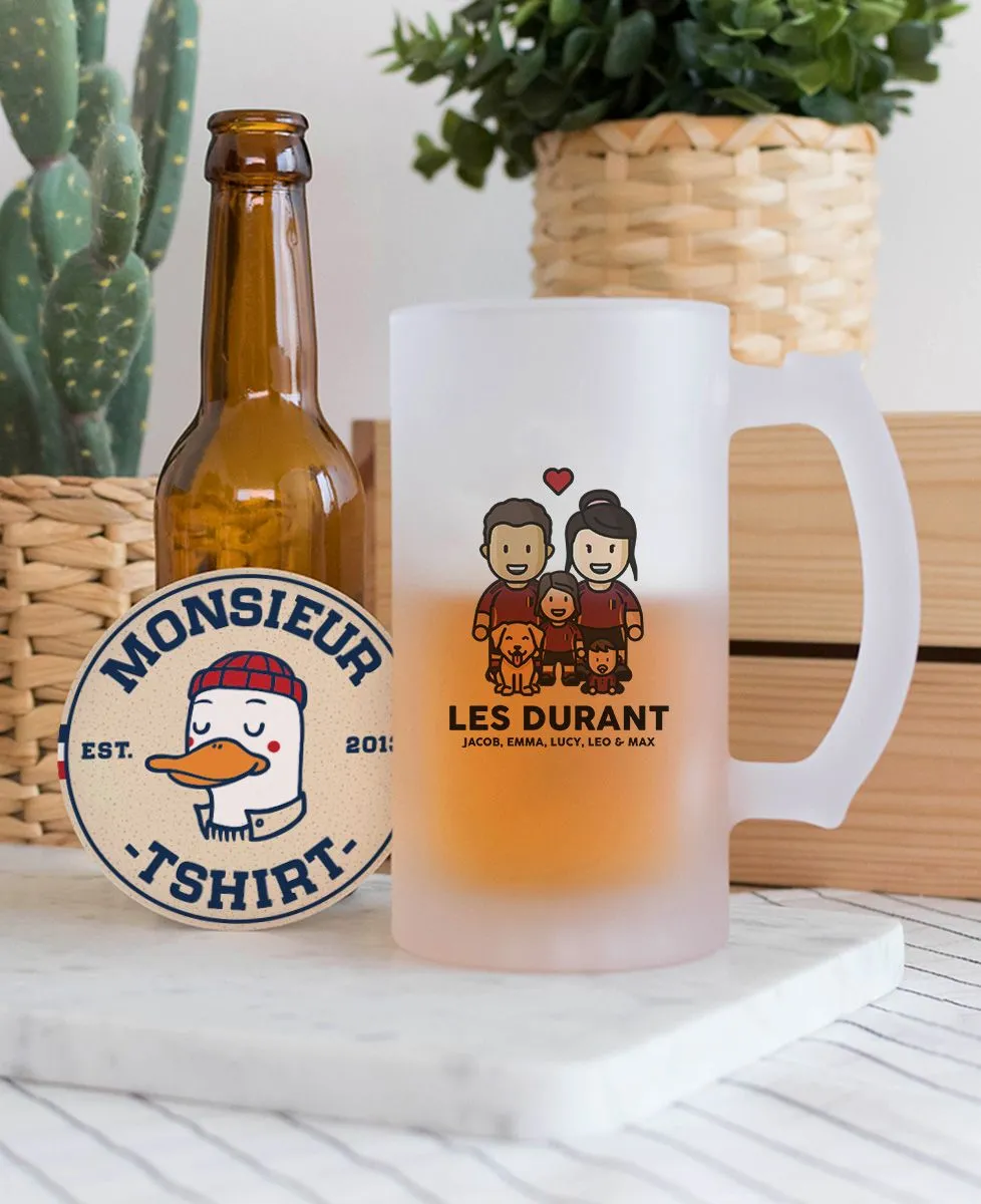Chope de bière Famille figurine football Belgique
