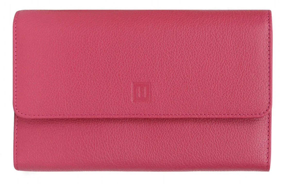 compagnon cuir femme fuschia
