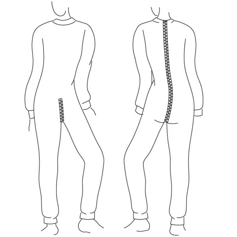 Grenouillère de nuit pour homme - 100% coton - manches longues