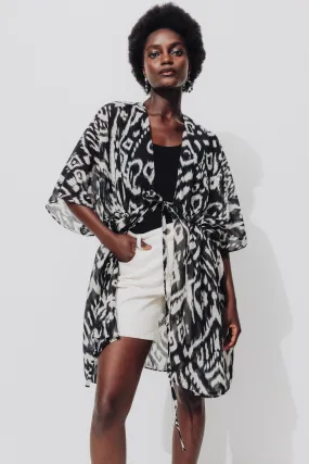Kimono imprimé Femme - Imprimé noir