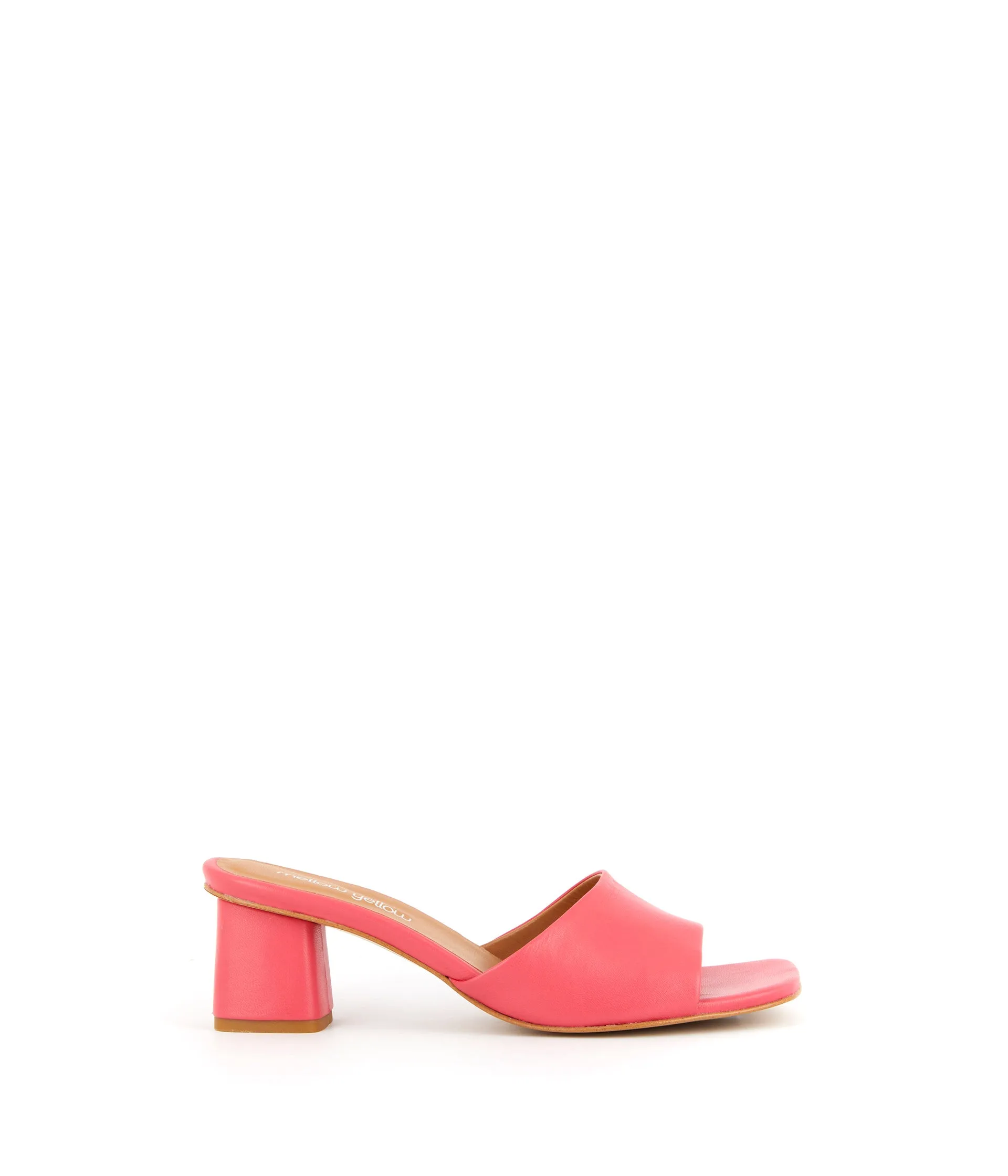 Mules cuir rose Lana