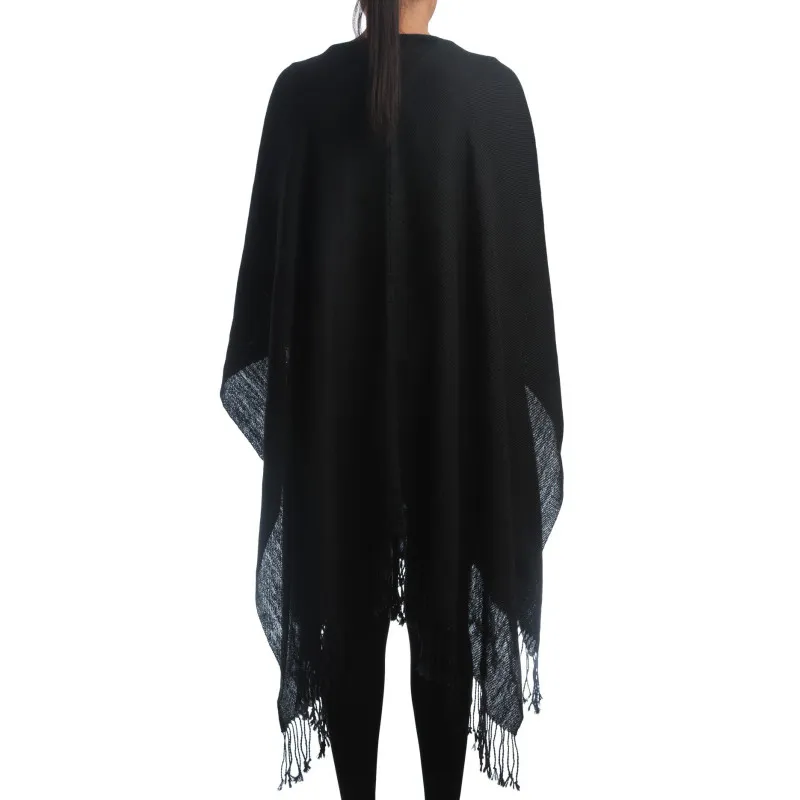 Poncho Ruana en laine d’alpaga fine
