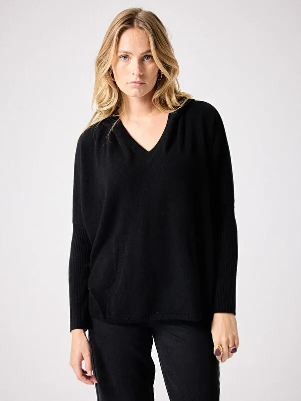 Pull poncho cachemire Alix Pull poncho cachemire 2 fils 12GG