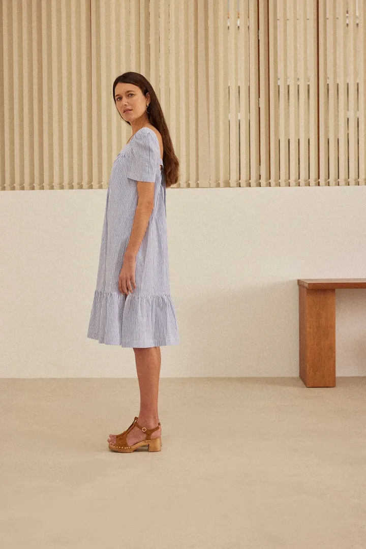 Robe Etincelante rayures bleues et blanches