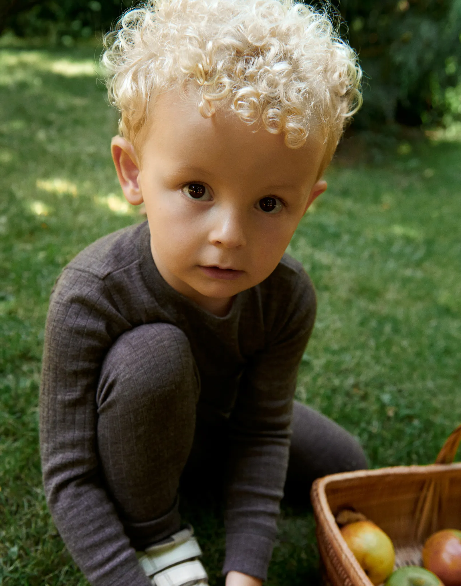 T-shirt à manches longues en laine mérinos pour enfant