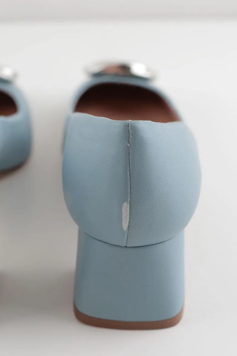 Talons en cuir LK Bennett Penny bleu. Matière principale cuir. Taille 39.