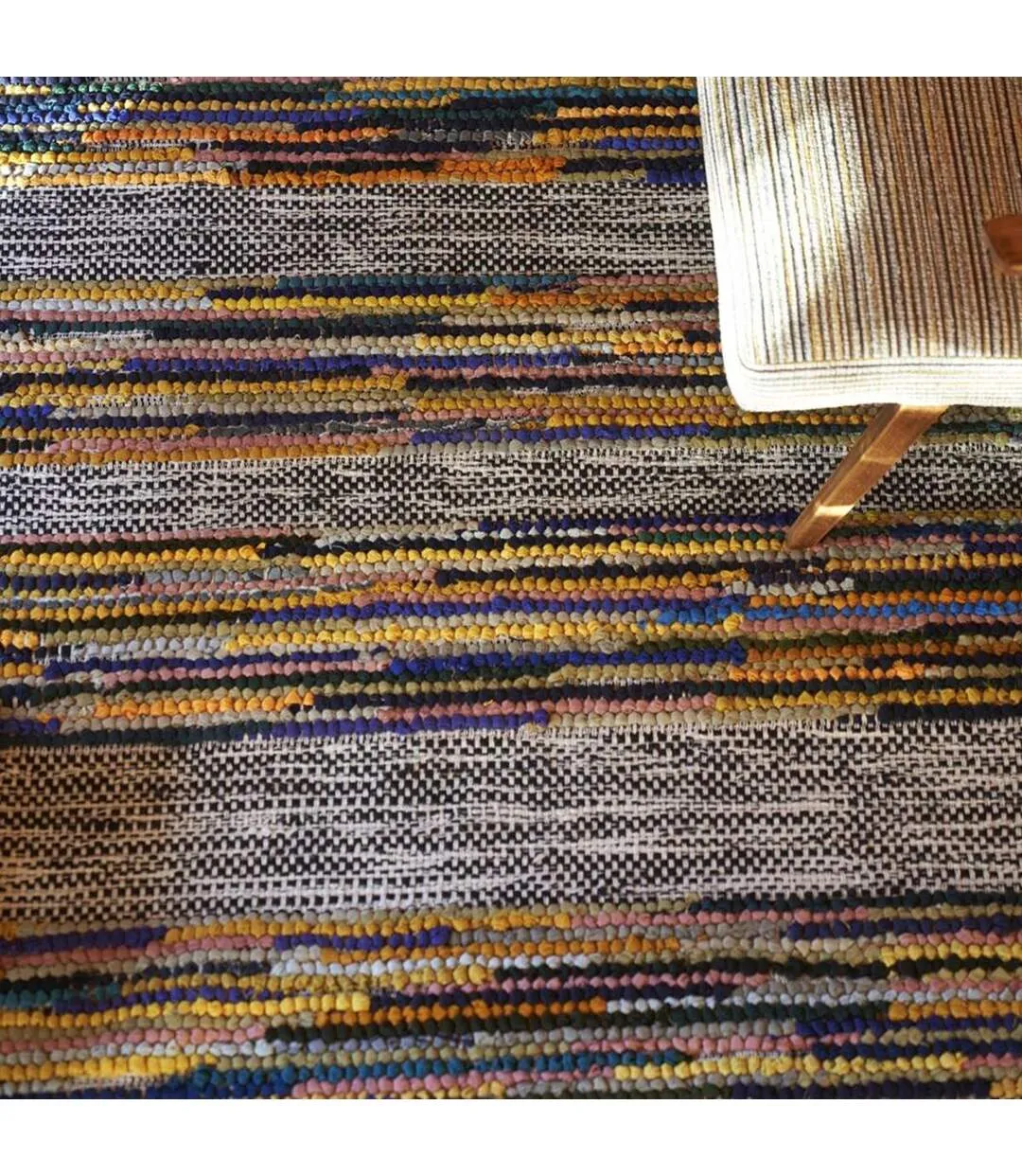 Tapis salon ZANSHI tissé en coton