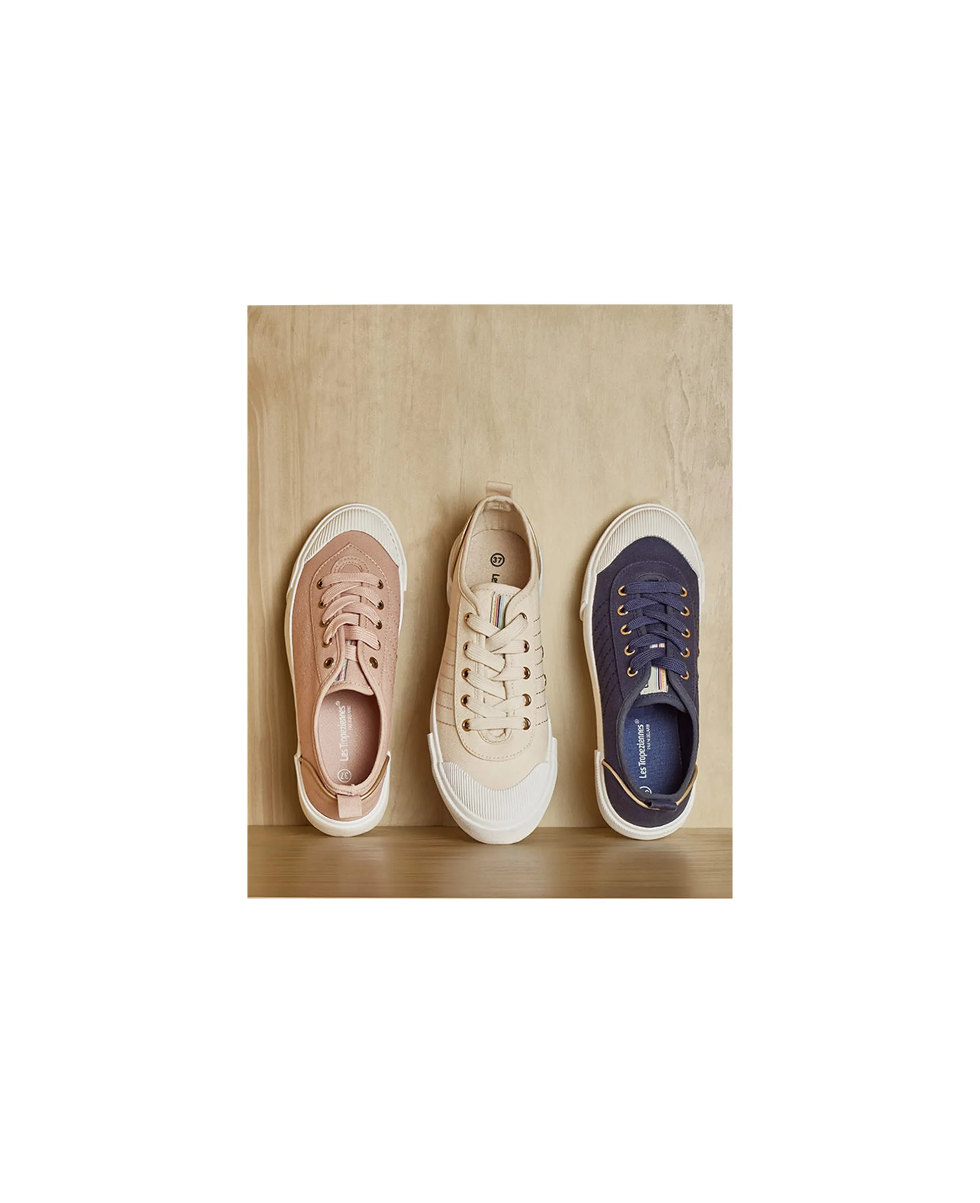 Tennis toile femme MOLOW BEIGE |  Les Tropeziennes par M. Belarbi